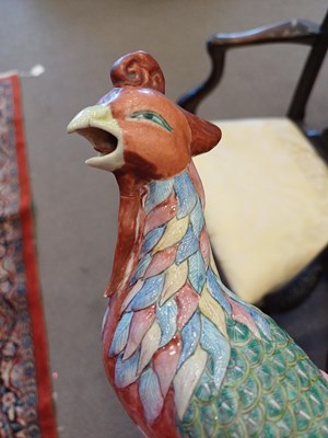 Lot 45 - A Pair of Chinese Porcelain Phoenix, 19th...