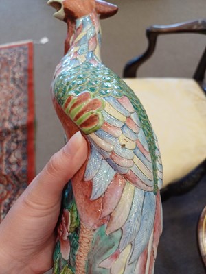 Lot 45 - A Pair of Chinese Porcelain Phoenix, 19th...