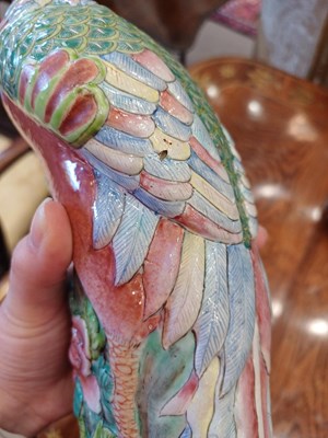 Lot 45 - A Pair of Chinese Porcelain Phoenix, 19th...