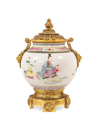 Lot 362 - A French Gilt Metal Mounted Chinese Porcelain...
