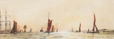 Lot 452 - Charles Edward Dixon RI (1872-1934) "Sea Reach"...