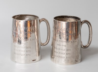 Lot 22 - A Pair of Egyptian Silver Mugs, Maker's Mark...