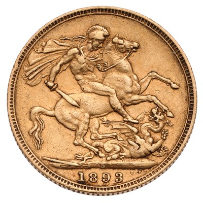 Lot 313 - Victoria, Sovereign 1893S, Sydney Mint; fine