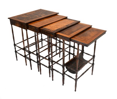Lot 478 - A Regency Specimen Wood Nest of Five Tables,...
