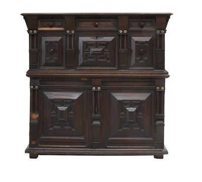Lot 441 - An English Joined Oak Enclosed Chest of...