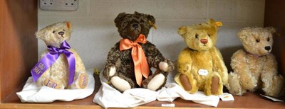 Lot 133 - Four modern Steiff teddy bears Windsor 2006, Autumn, and others made for Danbury Mint 2001 and...