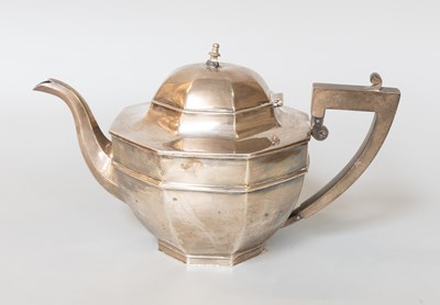 Lot 56 - A George V Silver Teapot, by Goldsmiths and...