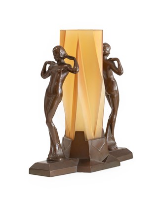 Lot 613 - An Art Deco American Nuart Metal Creations...