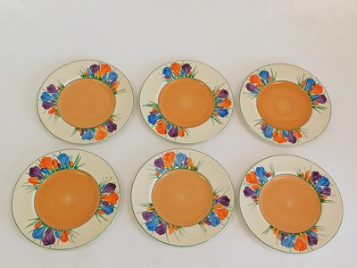 Lot 569 - A Clarice Cliff Crocus Bizarre Globe Tea Set,...