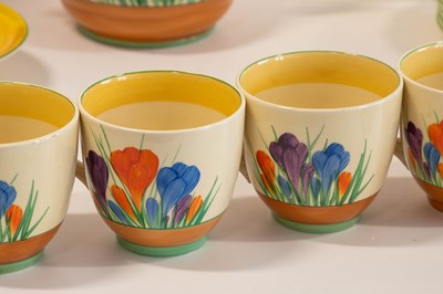 Lot 569 - A Clarice Cliff Crocus Bizarre Globe Tea Set,...