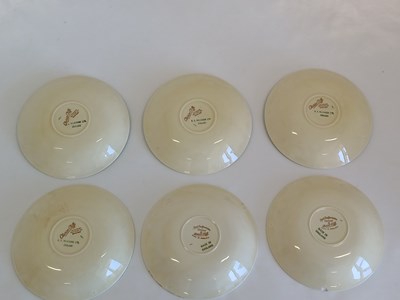 Lot 569 - A Clarice Cliff Crocus Bizarre Globe Tea Set,...