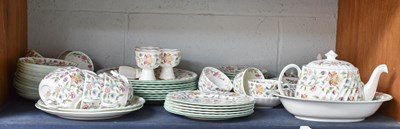 Lot 380 - Minton Porcelain "Haddon Hall" Pattern Dinner...