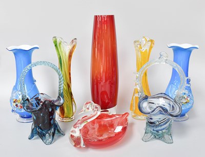 Lot 437 - A Selection of Multi-Coloured Glass,...