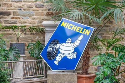 Lot 642 - MICHELIN: A Single-Sided Enamel Advertising...