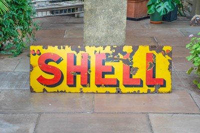 Lot 661 - SHELL: A Single-Sided Advertising Sign,...