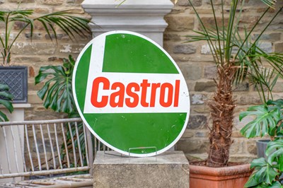 Lot 650 - CASTROL: A Circular Single-Sided Aluminium...