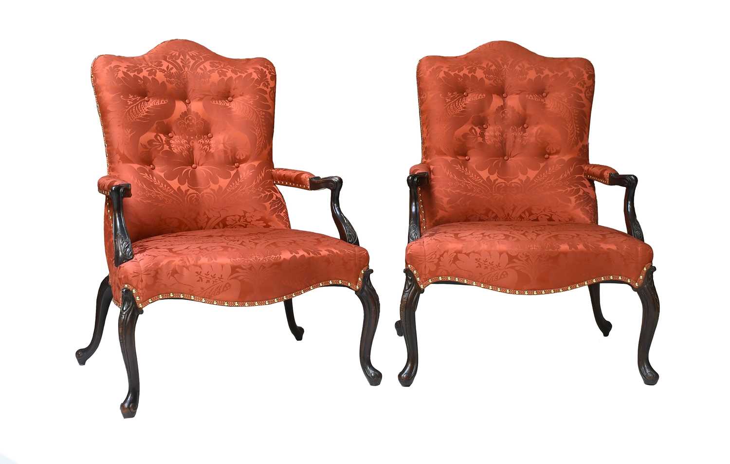 Lot 525 - A Pair of French Hepplewhite Style Carved...