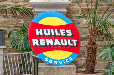 Lot 679 - HUILES RENAULT SERVICE: A Double-Sided...