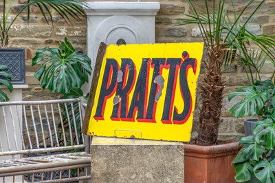 Lot 684 - PRATT'S: Two Double-Sided Enamel Advertising...