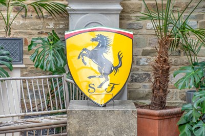 Lot 674 - Ferrari: A Reproduction Single-Sided Enamel...
