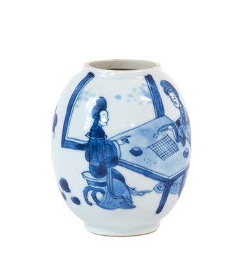 Lot 150 - A Chinese Porcelain Jar, Kangxi, of ovoid form,...