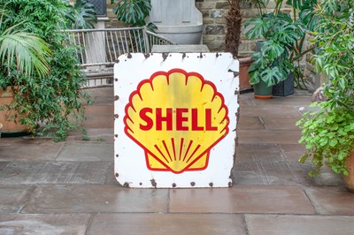Lot 663 - SHELL: A Single-Sided Enamel Advertising Sign...
