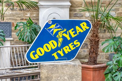 Lot 645 - GOODYEAR TYRES: A Single-Sided Enamel...