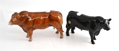 Lot 157 - John Beswick Galloway bull and a Limousin bull