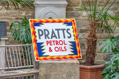 Lot 655 - PRATT'S PETROL & OILS: A Double-Sided Enamel...
