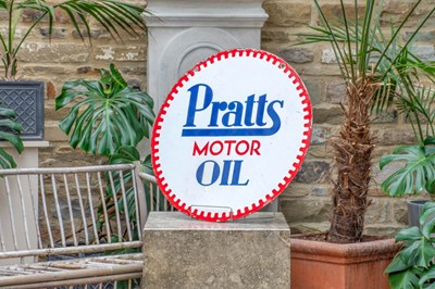 Lot 648 - PRATTS MOTOR OIL: A Double-Sided Circular...
