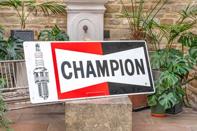 Lot 669 - CHAMPION: A Single-Sided Aluminium Advertising...