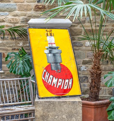 Lot 680 - CHAMPION: A Single-Sided Tin Advertising Sign,...