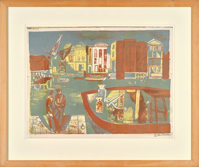 Lot 112 - John Minton (1917-1957) "Thames Side" (1948)...