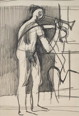 Lot 109 - Keith Vaughan (1912-1977) "The Horn Player" (c....