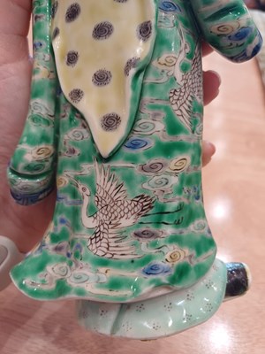 Lot 29 - A Chinese Porcelain Figure of an Immortal,...