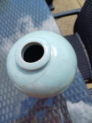 Lot 60 - A Chinese Guan-Type Meiping, possibly Ming,...