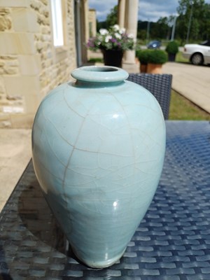 Lot 60 - A Chinese Guan-Type Meiping, possibly Ming,...