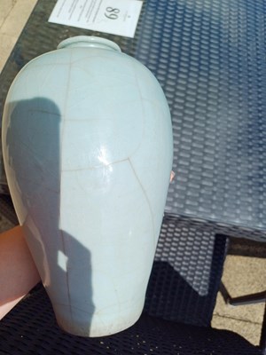 Lot 60 - A Chinese Guan-Type Meiping, possibly Ming,...