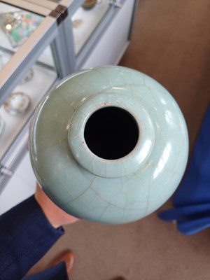 Lot 60 - A Chinese Guan-Type Meiping, possibly Ming,...