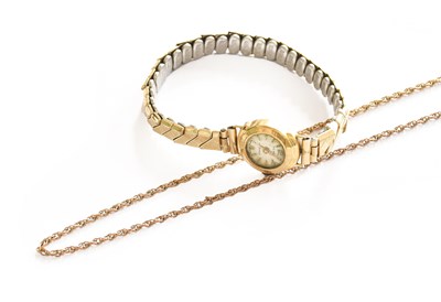 Lot 293 - A Rope Twist Chain, clasp stamped '9C', length...