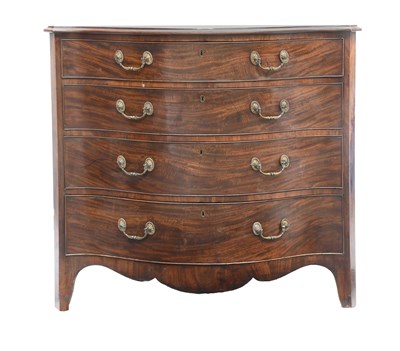 Lot 507 - A George III Mahogany Serpentine-Front Chest...