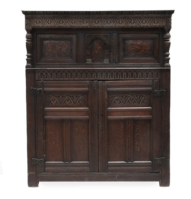 Lot 439 - A Joined Oak and Marquetry-Inlaid Court...