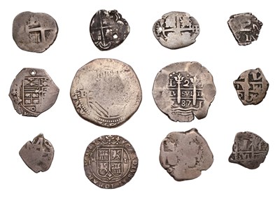 Lot 261 - Assorted Spanish Empire Cob Coins; 12 coins in...