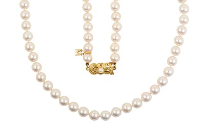Lot 2305 - A Cultured Pearl Necklace, by Mikimoto the...