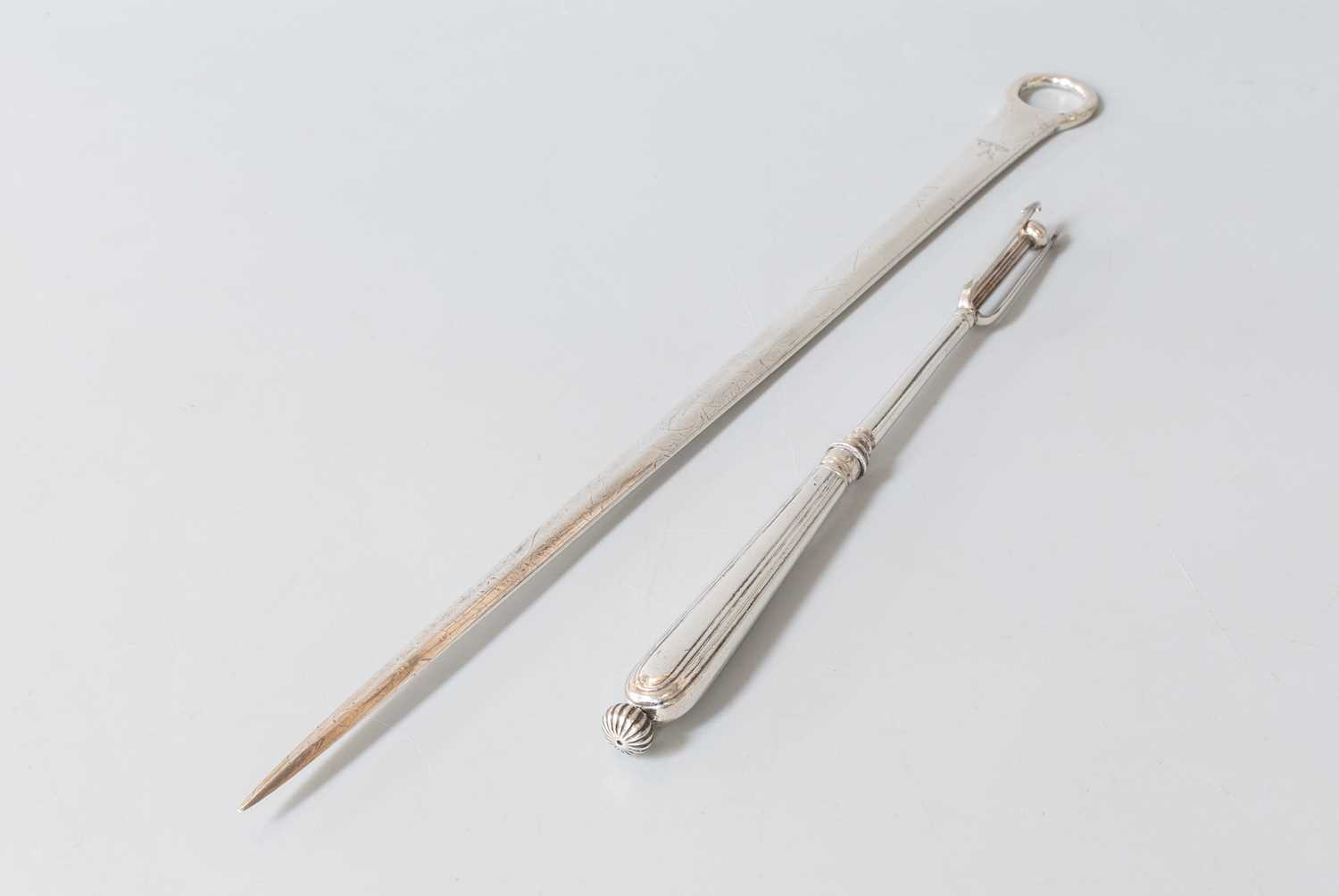Lot 95 - A George III Silver Meat-Skewer, Maker's Mark...
