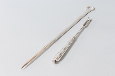 Lot 95 - A George III Silver Meat-Skewer, Maker's Mark...