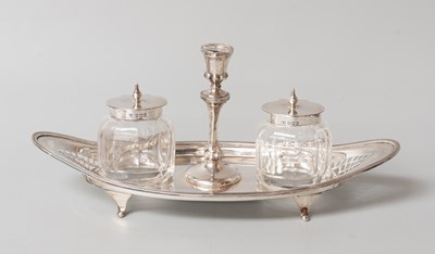 Lot 10 - An Edward VII Silver Inkstand, by Henry Atkins,...