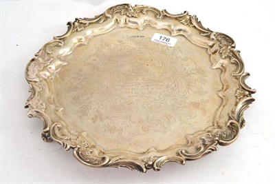 Lot 176 - A silver salver, by Walker & Hall, Sheffield 1896