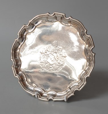 Lot 41 - A George II Silver Waiter, Maker's Mark Worn,...