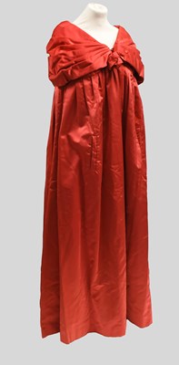 Lot 2013 - Stylish Mid 20th Century Red Satin Silk...
